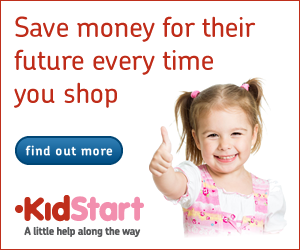 Save money for their future every time you shop with KidStart - click here find out more