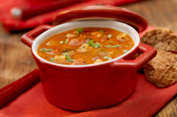 easy tomato and bean-soup