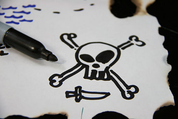 make a homemade pirate treasure map