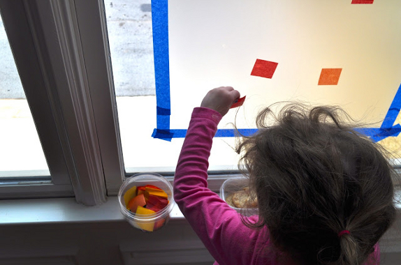 make homemade stained glass window