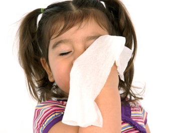 girl with tissue