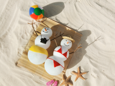 snow people on a christmas holiday