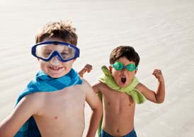 kids on beach